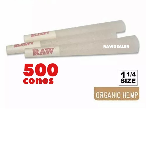 RAW organic 1 1/4size pre rolled cone (500 PK) with safety tube - Picture 9 of 9